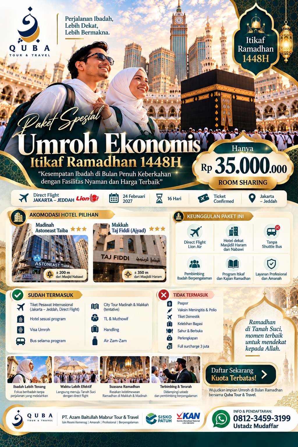 Paket Standard Iktikaf - Rp35.000.000